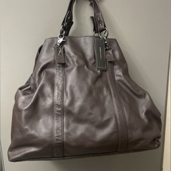 BCBG Brown Leather BIG Tote Bag - Picture 1 of 7